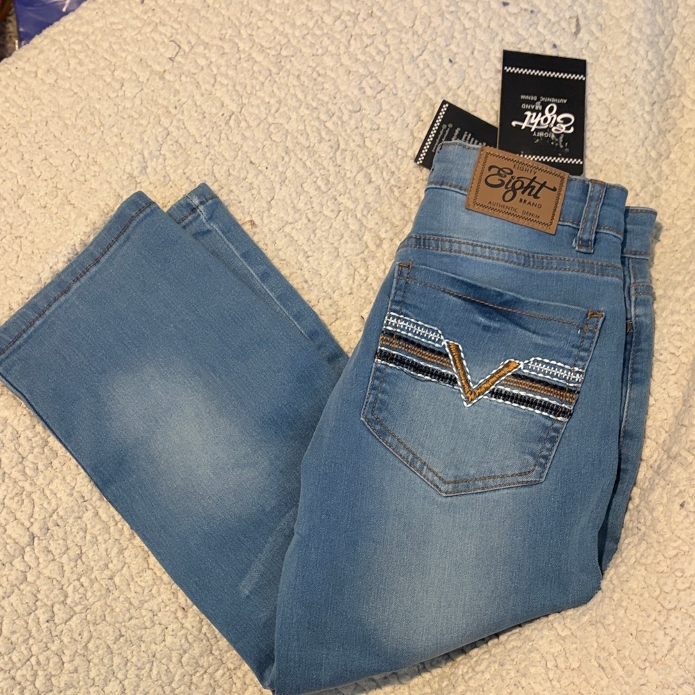 Eighty Eight Kids Light Blue Jeans with Embroidered Pocket